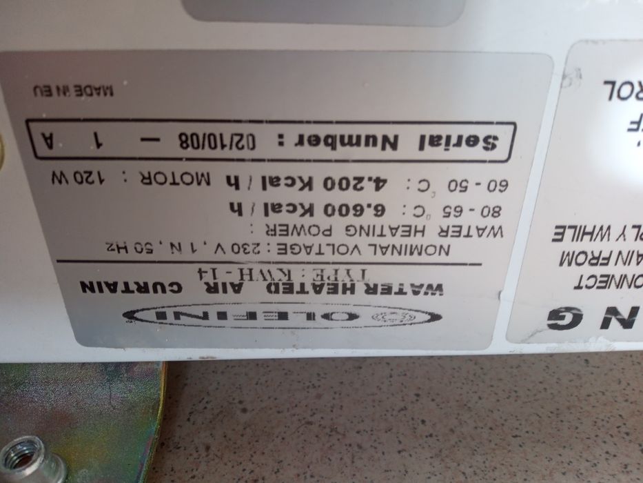 vând perdea aer cald și rece