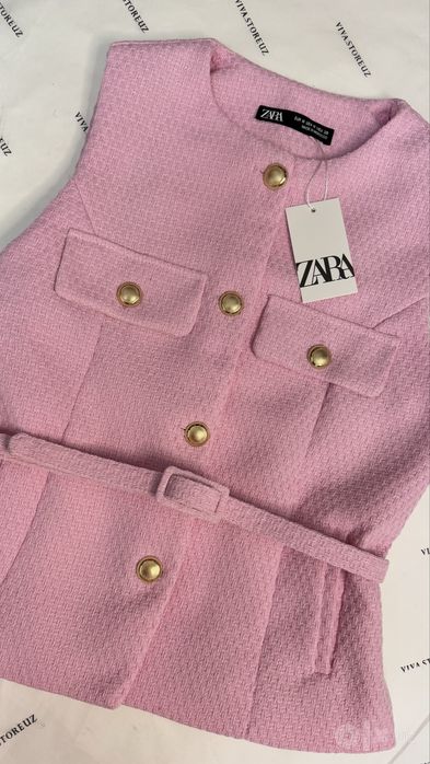 Твидовая жилетка ZARA