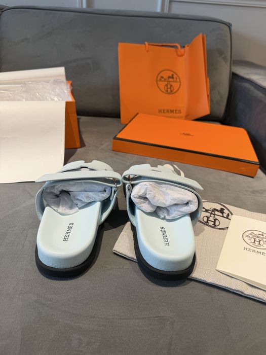 Hermès Chypre – Bleu Ciel / Light Blue – set complet