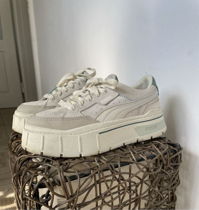 Puma cu platforma piele intoarsa