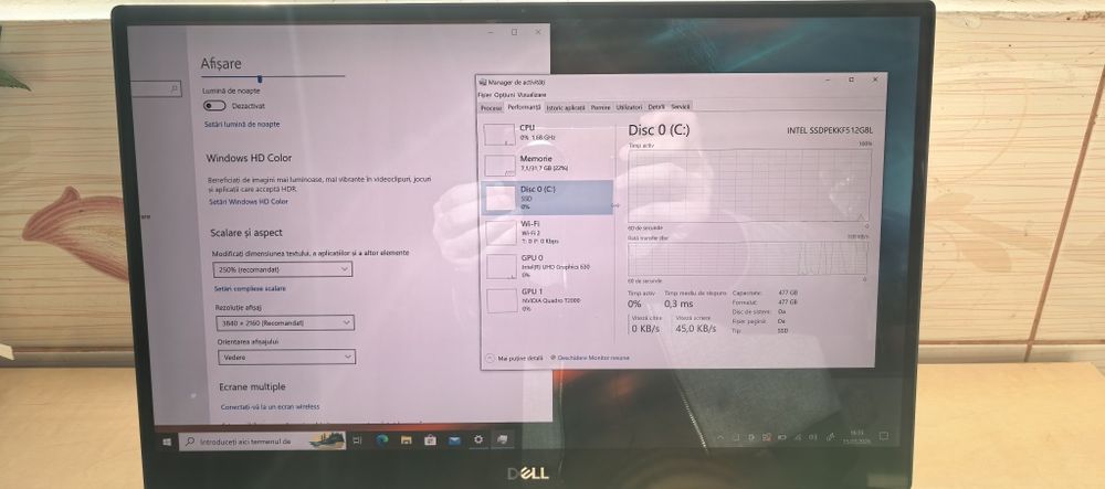 Dell Precision 5540_i9 9880H_32GB DDR4_Quadro T2000_512GB_Touch 4K_NOU