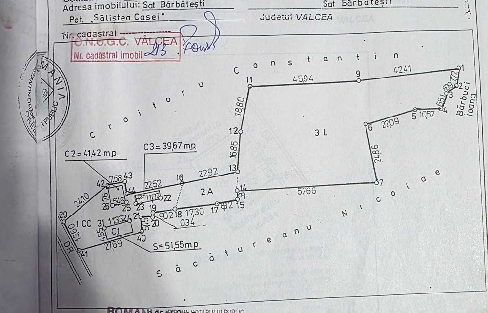 Vand Casa + Teren Barbatesti Valcea (casa batraneasca) total 3851 mp