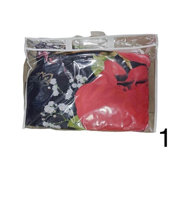 Комплект многоцветни олекотени завивки с долен чаршаф и две калъфки