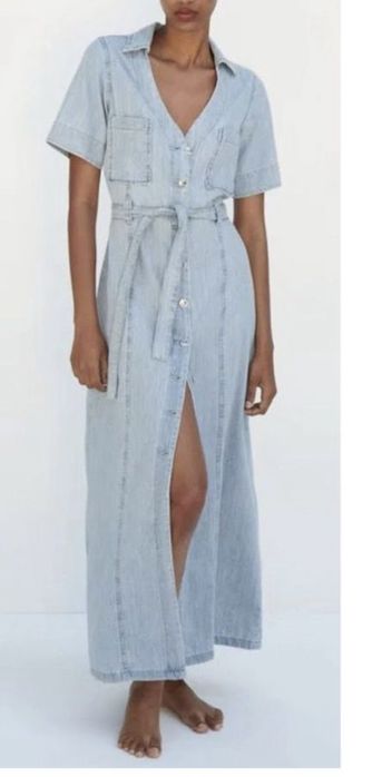 Тонкое джинсовое платье