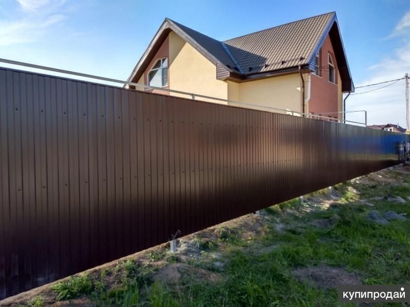 Установка заборы из профлиста