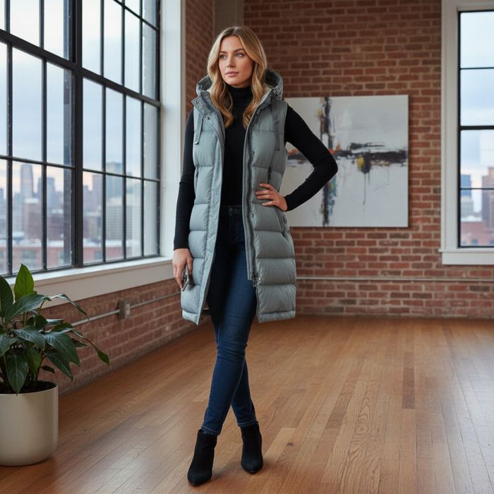 DOLOMITE 76 Fitzroy Long Vest ОРИГИНАЛ дамски елек 90%пух-10%пера