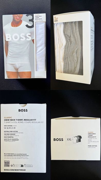 Сет тениски Boss XXL/Ленена Мъжка риза S. Oliver М размер/ Италианска кашмирена жилетка 3XL