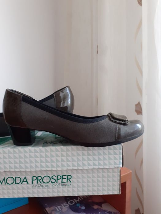 Pantofi dama culoare gri sobolan, marimea 37