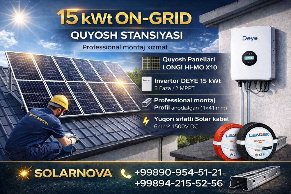 15kw On Grid Quyosh stansiyasi