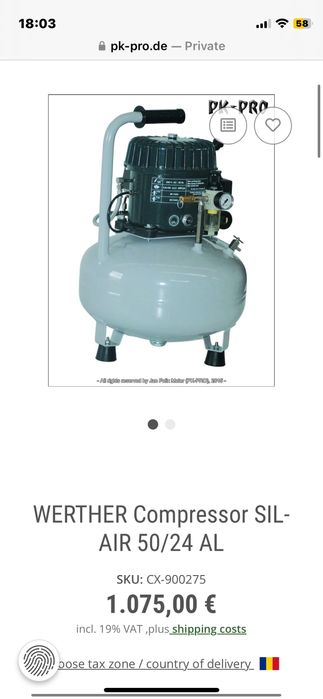 Compresor silentios Werther 24L