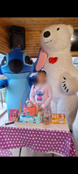 Син Стич изненада за рожден ден със Стич Розов Стич парти изненада бяла мечка Хълк лабубу парти герой надуваем Стич stitch party stich