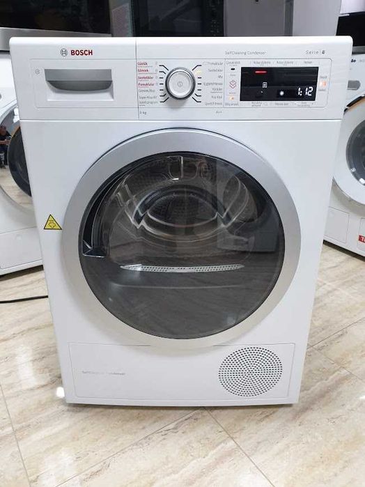 9Kg - Пара - Сушилня Bosch Serie 8 с Термопомпа 12м Гаранция Бош