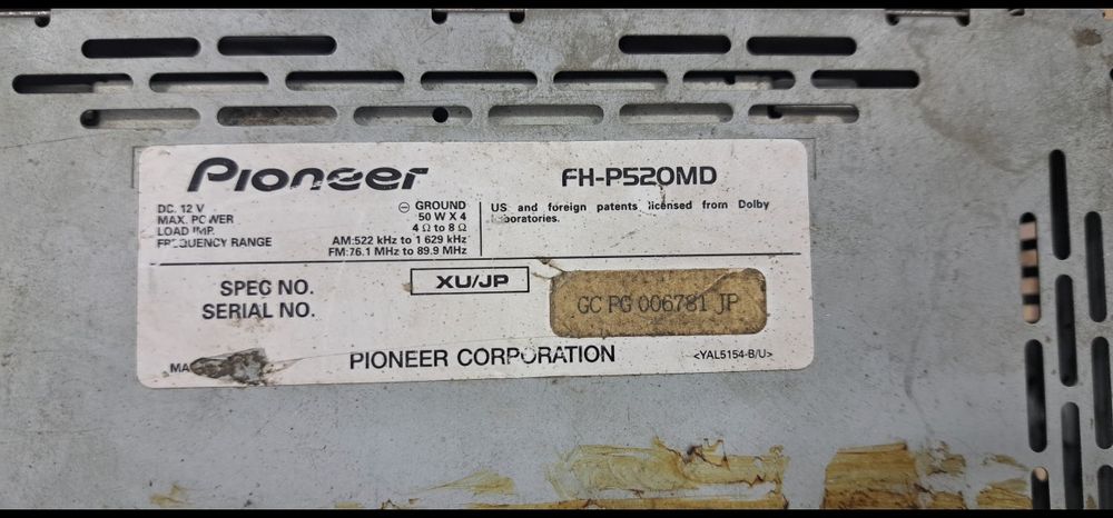 Mafon Carrozzeria FH-P520MD