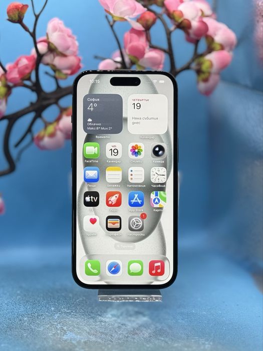 ГАРАНЦИОНЕН!!! Apple iPhone 15, 256GB, 5G, Black