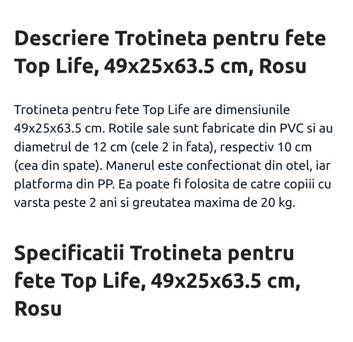 Trotineta pentru 3 +