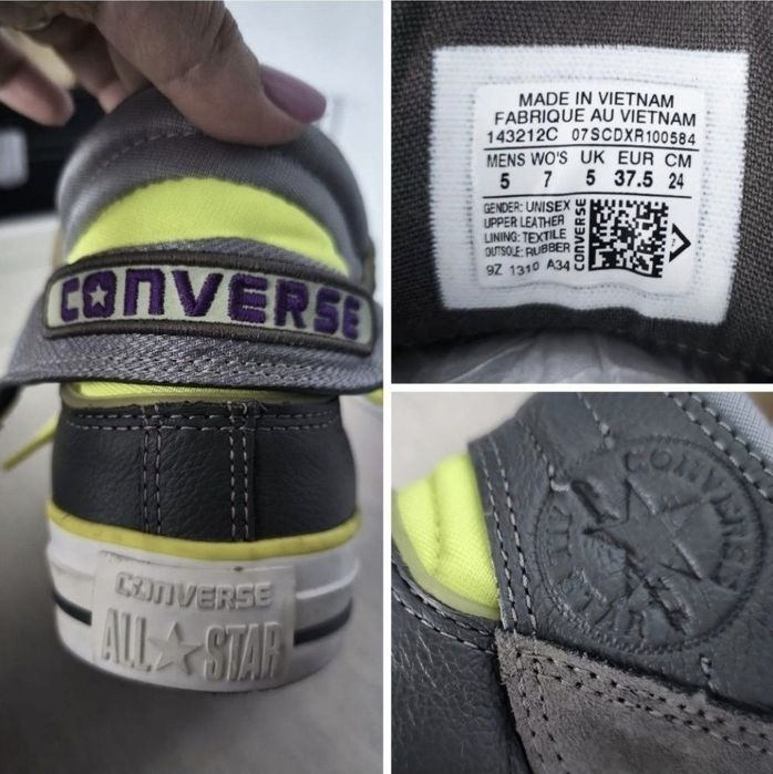 Pantofi sport unisex Converse CT PC Layer Mid piele naturală - 37,5