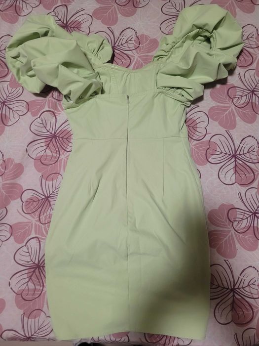 Кукленска рокличка в розово и секси зелена