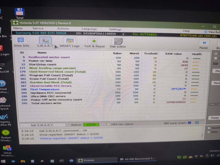 Ssd Samsung 860 Evo 500gb 100%