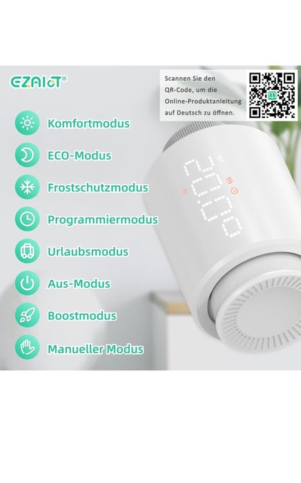 Termostat calorifer EZAIOT Wifi, Tuya, Zigbee