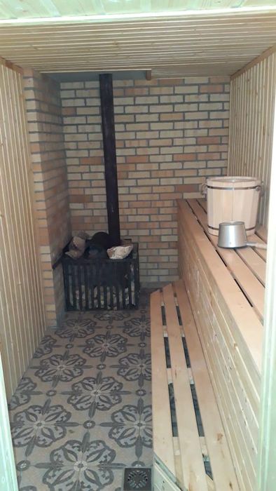 Баня на дровах с бассейном