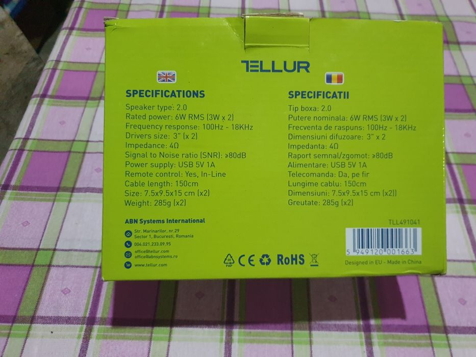 Vind Boxe Tellur Basic 6W