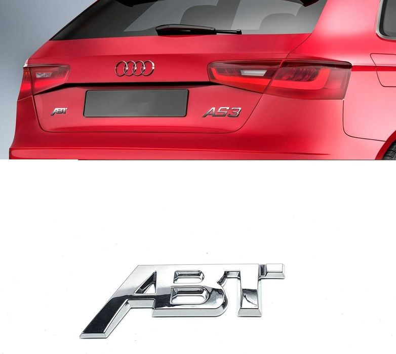 Емблема лого ABT AUDI АБТ sport хром или черен гланц различни размери
