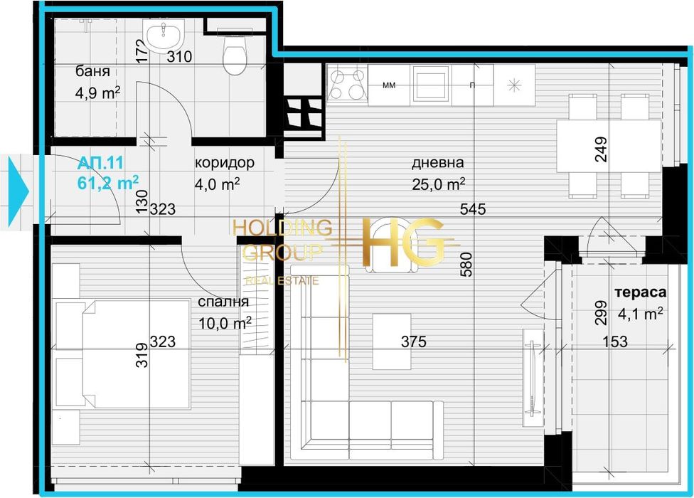Продава се Двустаен апартамент в Варна, Аспарухово - 68 кв.м за 1200 €/кв.м - Снимка #1