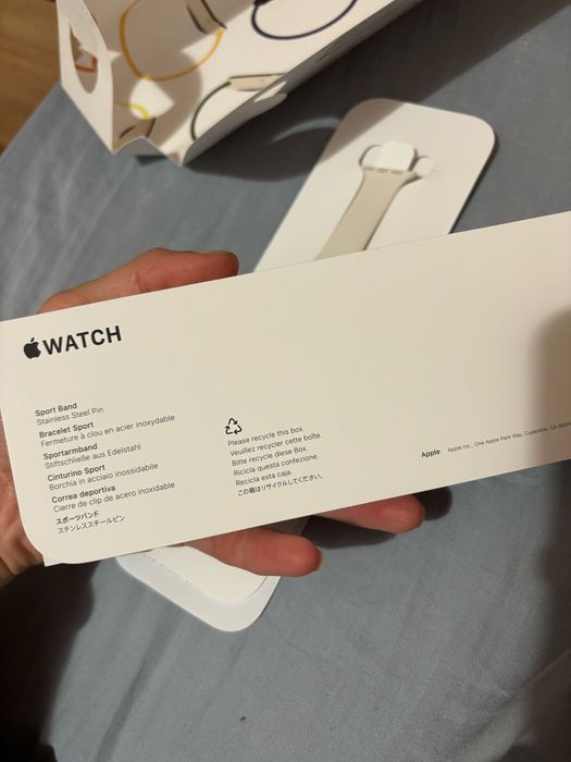 Apple watch se 3 каишка 40 мм m/L starlight
