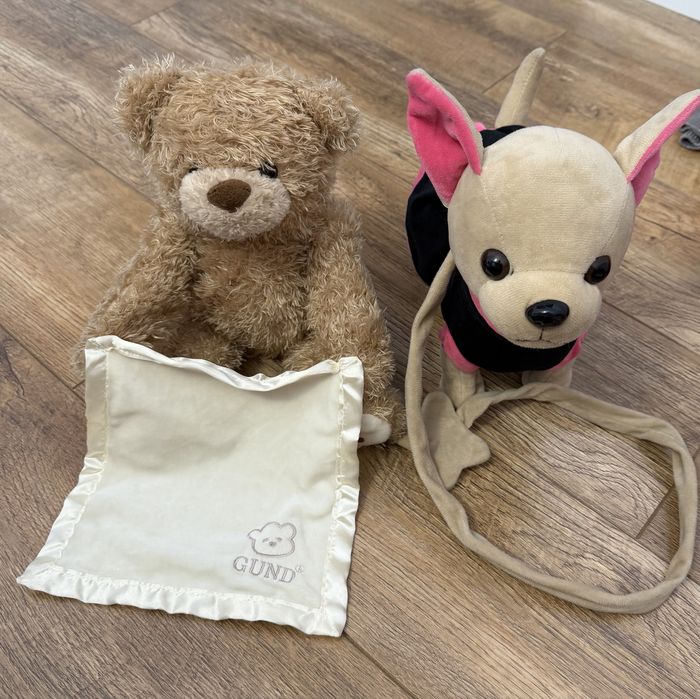 Мишка GUND и собачка на батарейках по 7000 тг каждая