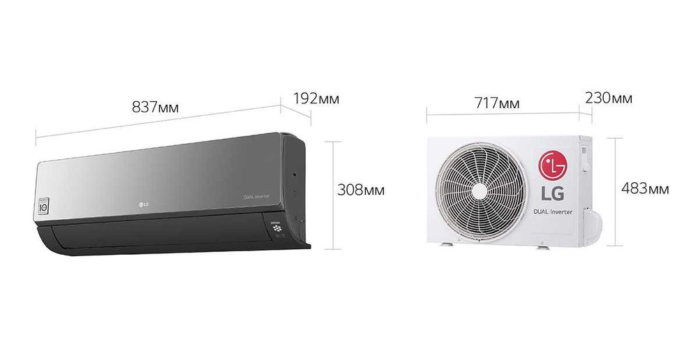 Кондиционер LG AC12BK Artcool Dual Inverter Wi-Fi 12/18/24 Ionizer+