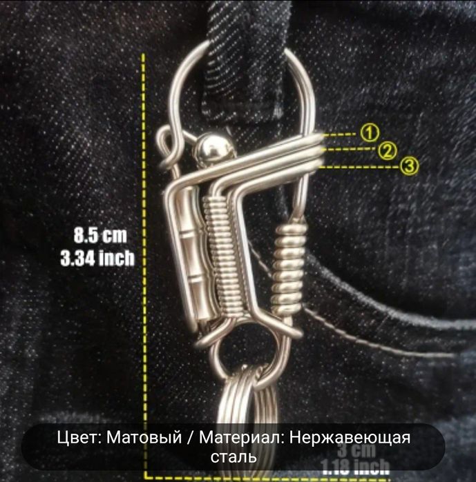 Брелок карабин для ключей