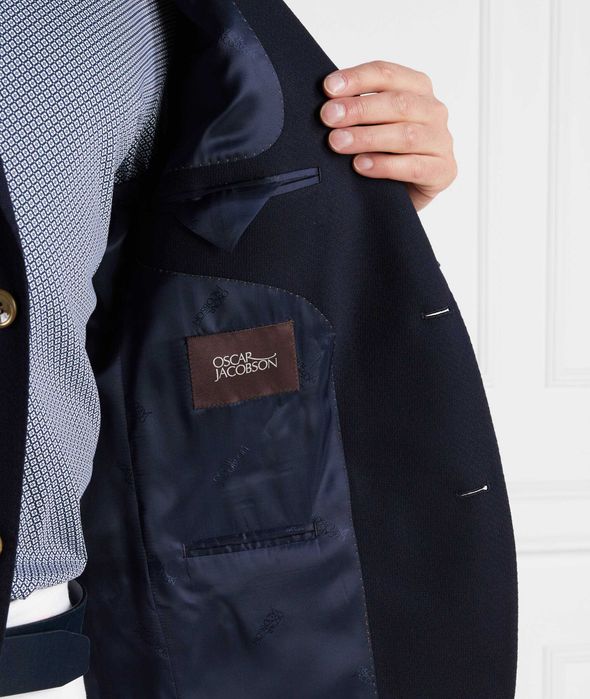 Sacou blazer slim 52 XL premium Oscar Jacobson lana respirabila moale