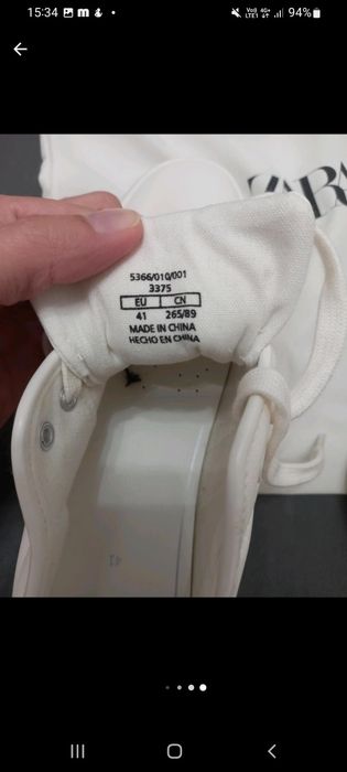 Кеды белые ZARA оригинал