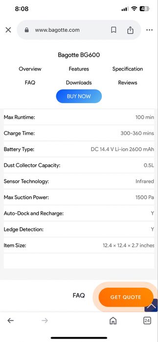 Продается робот пылесос. Robot pilesos sotiladi