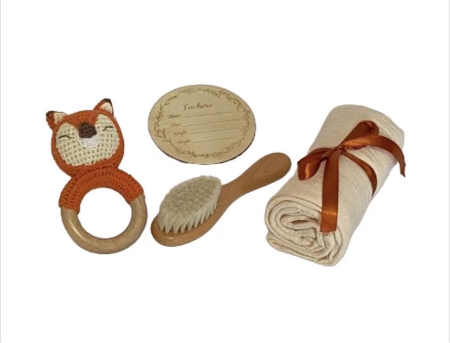 Нов подаръчен сет-коплект от органичен памук за бебе