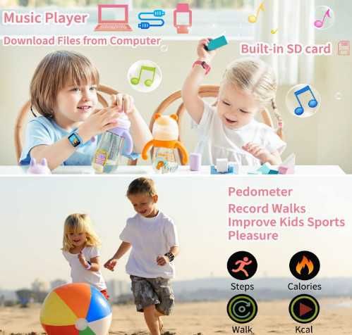 Детски смарт часовник YEDASAH, 24 игри, аларма, музикален плейър