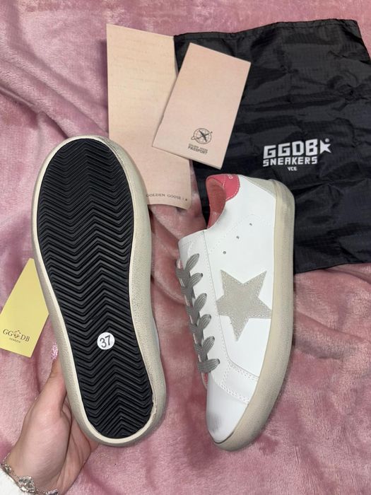 Golden Goose 37 noi nepurtati eticheta roz alb