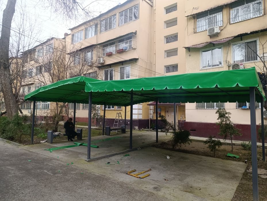 Баннер тент установка