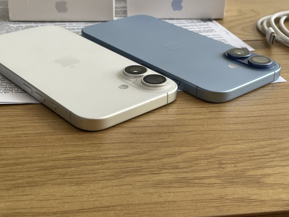 Бартер iPhones 17 256gb blue, white Йетел гаранция 100% батерии