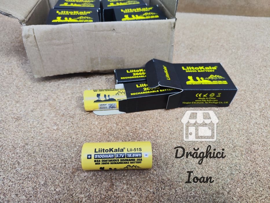 Acumulator 26650 LiitoKala PREMIUM+ HighDrain 20A Li-ion 5100mAh REAL