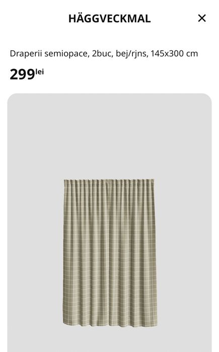 Draperii semiopace Ikea