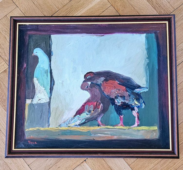 Картина " Целувката" - Яна Людо (50x60cm) , с рамка