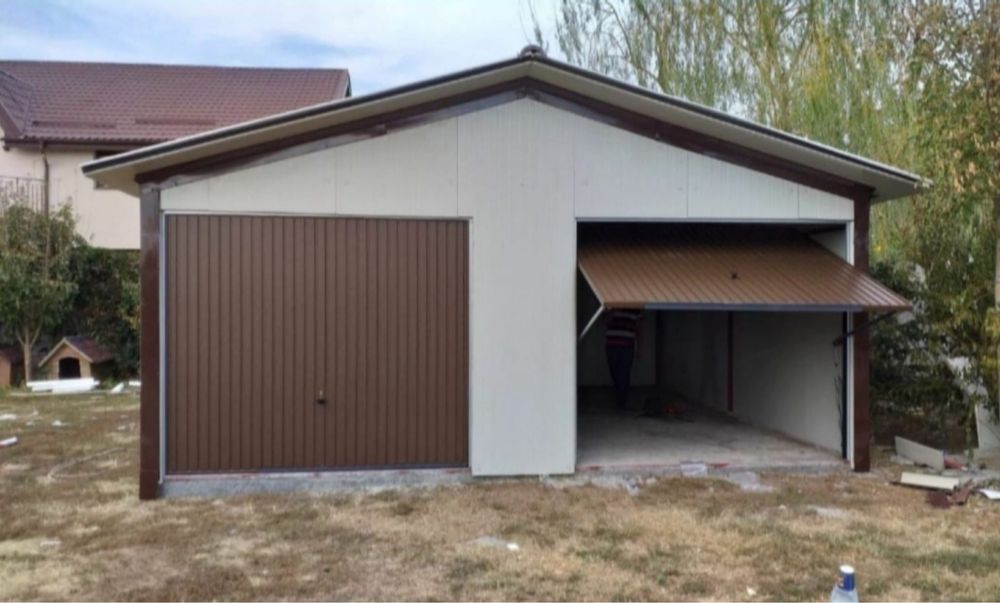 Construim garaje auto pe structura metalica si panouri sandwichi