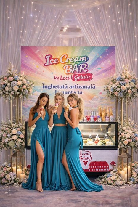 Ice cream BAR / Gelato BAR . Înghețata artizanală la nunți botezuri