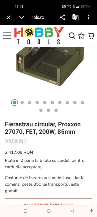 Fierastrau circular, Proxxon 27070, FET, 200W, 85mm