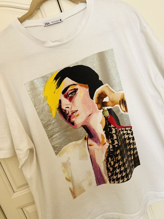 Бяла тениска zara