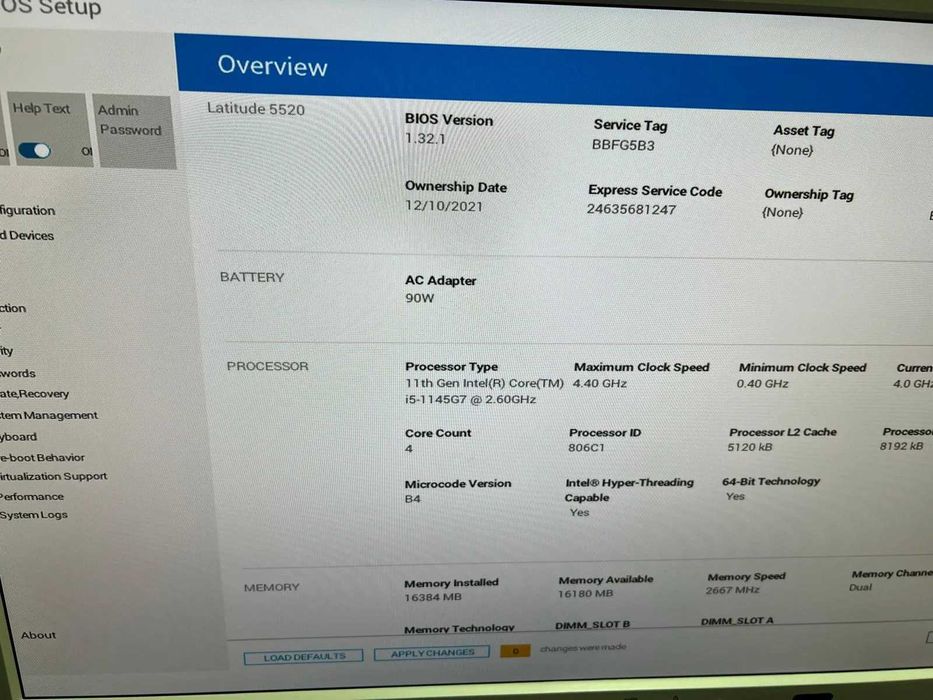 Laptop SH Dell Latitude 5520 incomplet i5-1145G7 YNC107