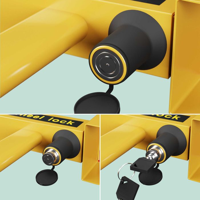 Blocator roata auto universal cu lacat de siguranta antifurt din otel