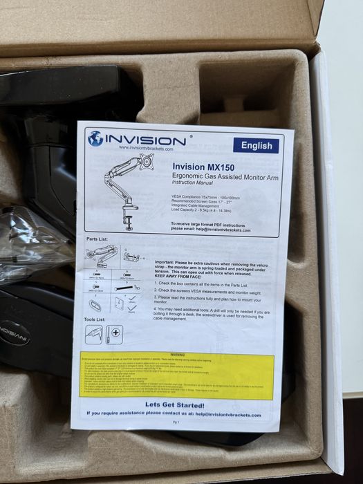 Braț monitor Invision MX150