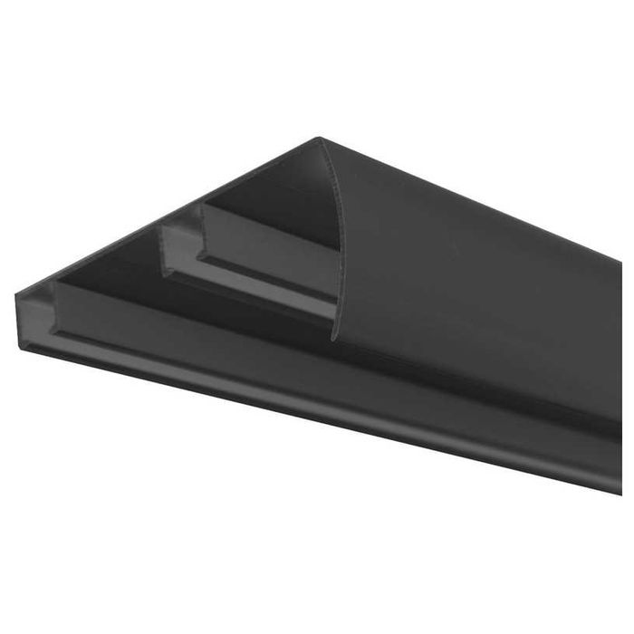 ДВУКАНАЛЕН АЛУМИНИЕВ КОРНИЗ GARDINIA ОЛЕА 200 СМ ЧЕРЕН 2 броя